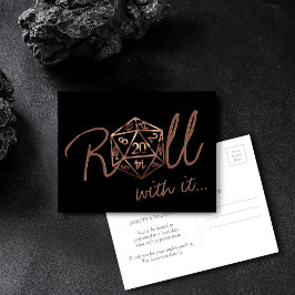 Postal Dados de RPG | Mesa de juego de cobre Fecha de cam