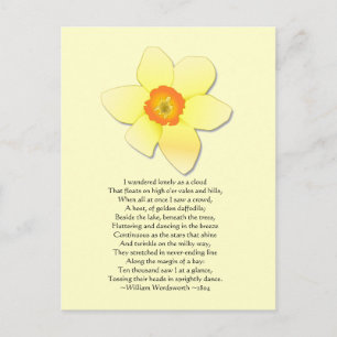 Postal Daffodil ~ Poema de Wordsworth