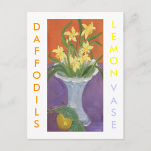 POSTAL DAFFODILS LEMON VASE
