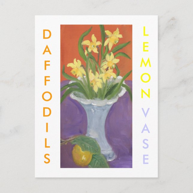 POSTAL DAFFODILS LEMON VASE (Anverso)