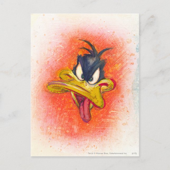 Postal DAFFY DUCK™ en Naranja (Anverso)