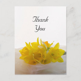 Postal Dafpies amarillos en la boda de la Primavera Blanc