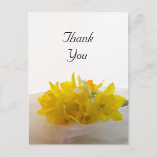 Postal Dafpies amarillos en la boda de la Primavera Blanc