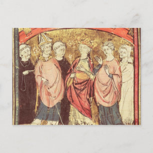 Postal Dagobert I , Rey de Francos que recibe el Reino