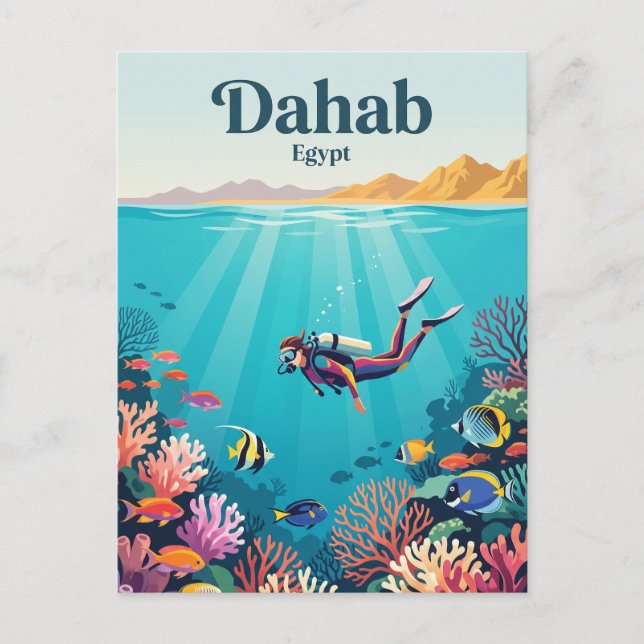 Postal Dahab Egipto (Anverso)