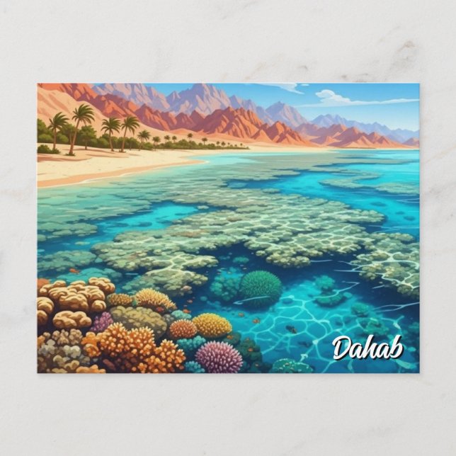 Postal Dahab Egipto Viajes (Anverso)