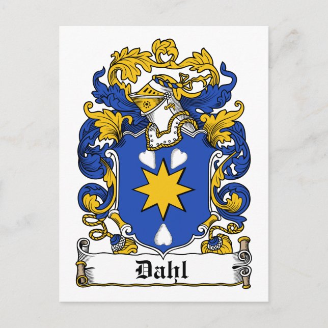 Postal Dahl Family Crest (Anverso)