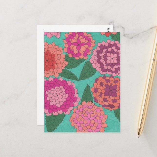 Postal Dahlia Garden (Anverso/Reverso In Situ)