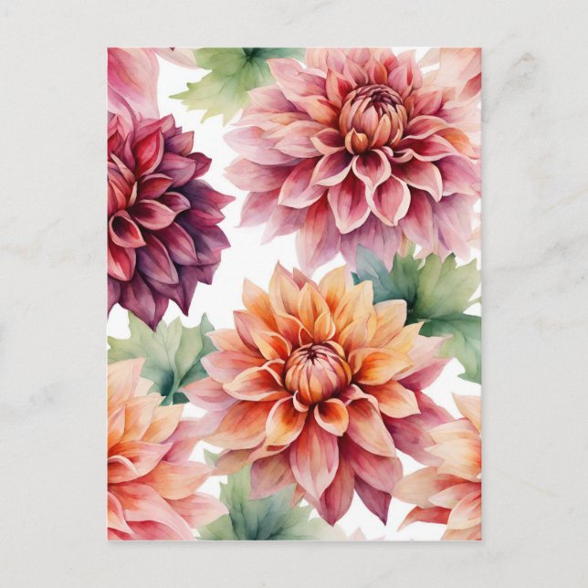 Postal Dahlia Painting (Anverso)