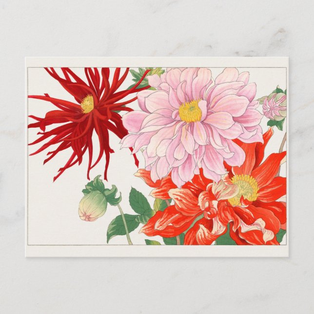 Postal Dahlia por Tanigami Konan (Anverso)