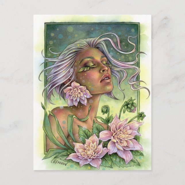 Postal Dahlia Postcard (Anverso)