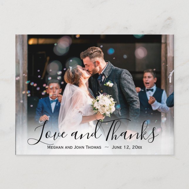 Postal Dahlia Purple Lavender Boda Floral Gracias (Anverso)