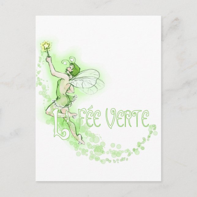 Postal Dainty Absinthe La Fee Verte I (Anverso)