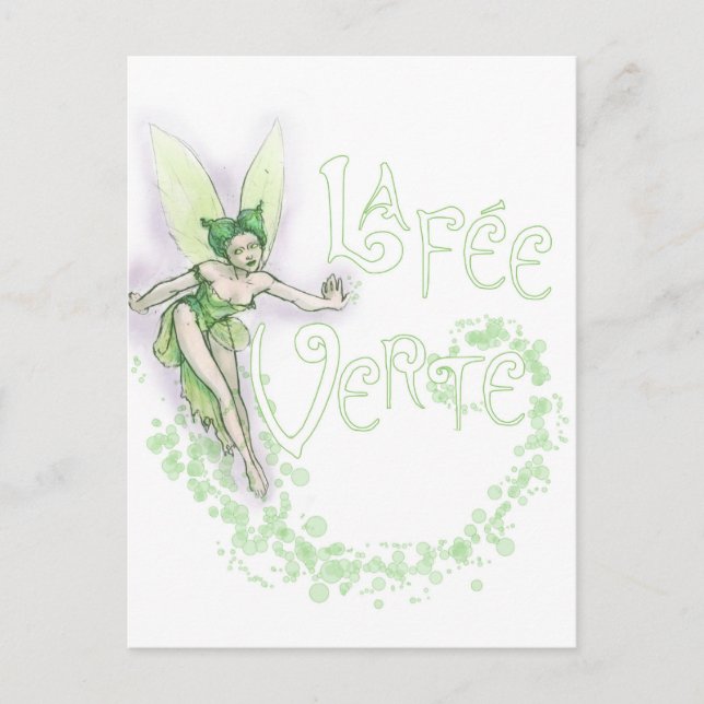 Postal Dainty Absinthe La Fee Verte III (Anverso)