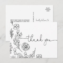 Postal Dainty Elegance Boda Gracias