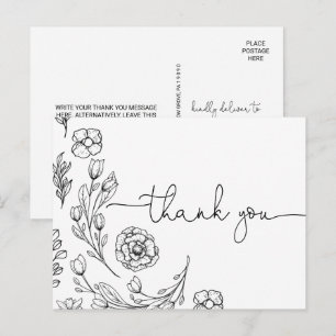 Postal Dainty Elegance Boda Gracias