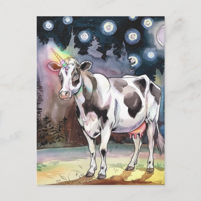 Postal Dairy Cow Unicorn (Anverso)