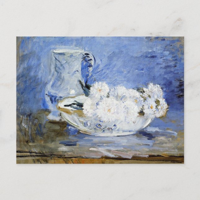 Postal Daisies, arte fino de Berthe Morisot, (Anverso)