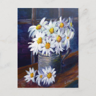 Postal Daisies blancos