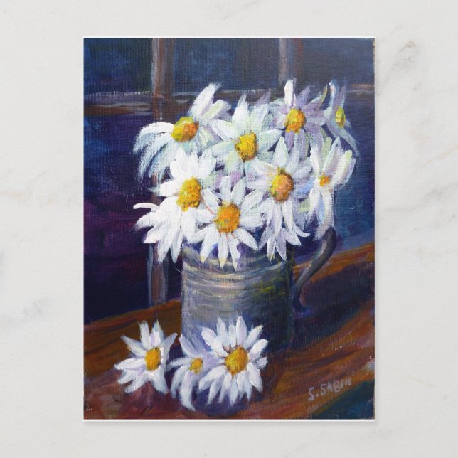 Postal Daisies blancos (Anverso)