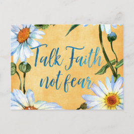 Postal Daisies con una cita de fe