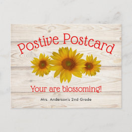 Postal Daisies florecientes | Noticias escolares positiva