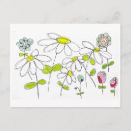 Postal Daisies Postcard