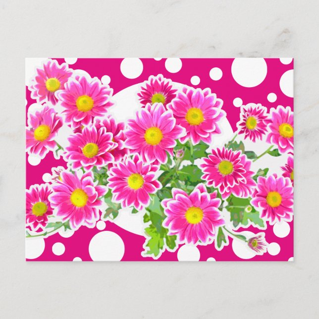Postal Daisies rosados / Asters Bouquet + tus ideas (Anverso)