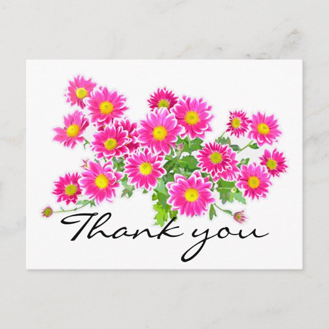 Postal Daisies rosados / Asters Bouquet + tus ideas (Anverso)
