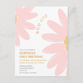 Postal Daisy Birthday Party Bohmian Wild One 1st Birthday