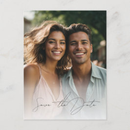 Postal Daisy boda foto guardar la fecha