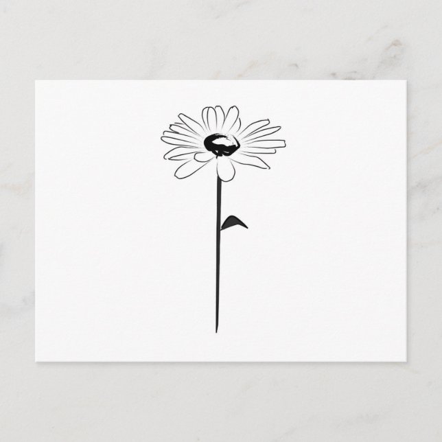 Postal Daisy de primavera simple (Anverso)
