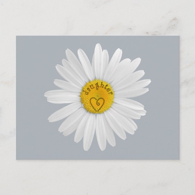 Postal Daisy Flower For Daughter Art Personalizar Backgro (Anverso)