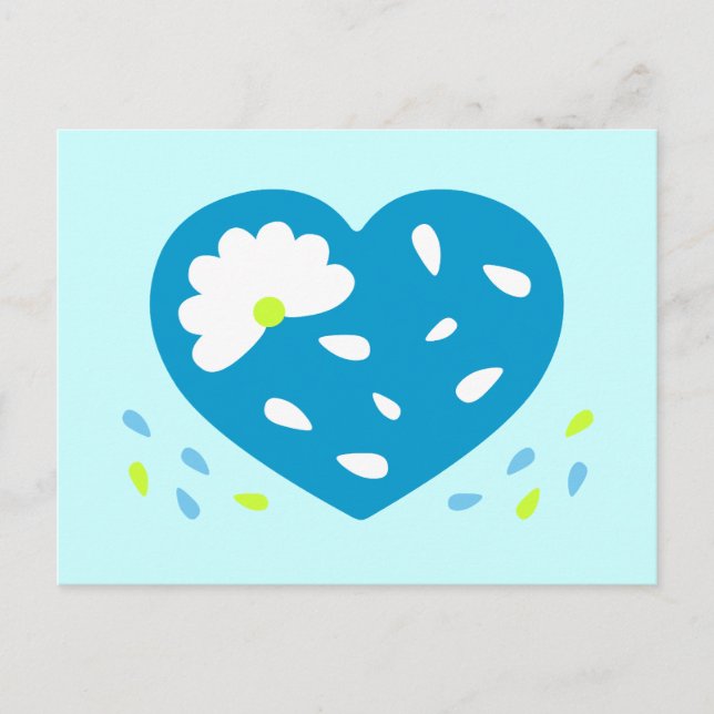 Postal Daisy Heart (Anverso)