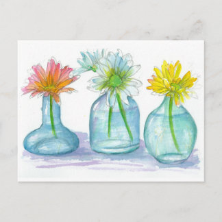 Postal Daisy rosado Amarillo Daisy White Daisy Bouquets