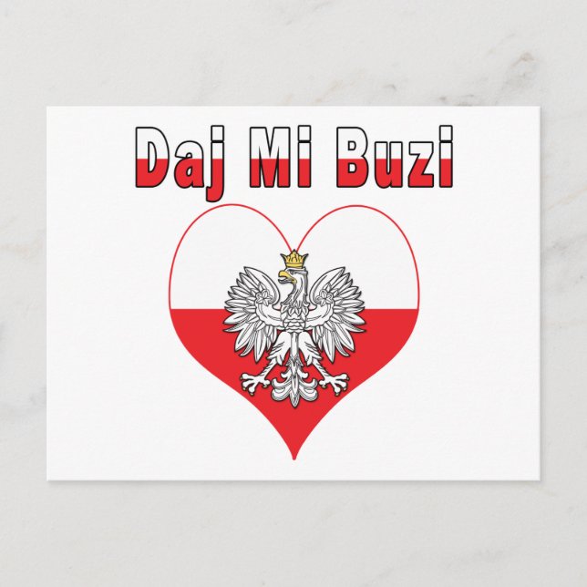 Postal Daj Mi Buzi Eagle Heart (Anverso)