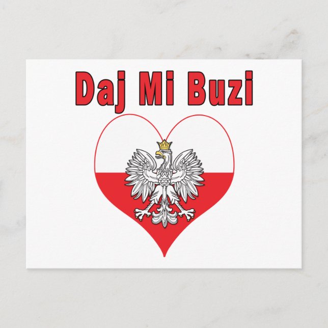 Postal Daj Mi Buzi Eagle Heart (Anverso)