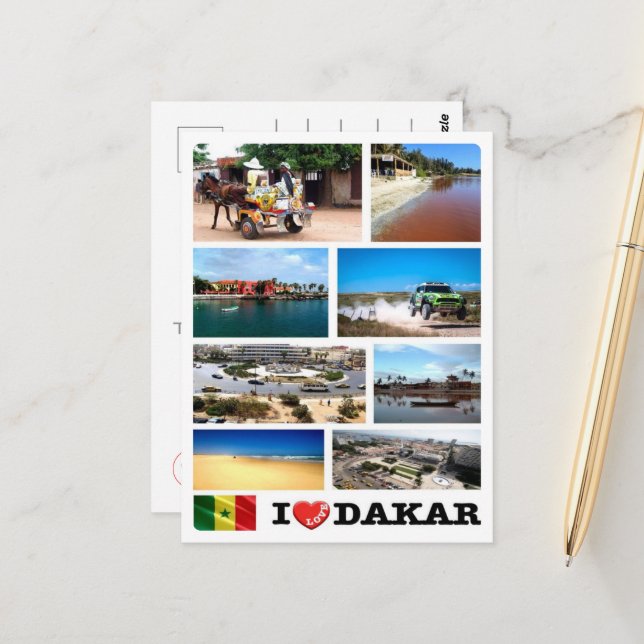 Postal Dakar I Love - Senegal (Anverso/Reverso In Situ)