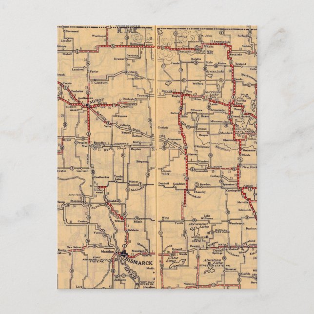 Postal Dakota del Norte 2 (Anverso)