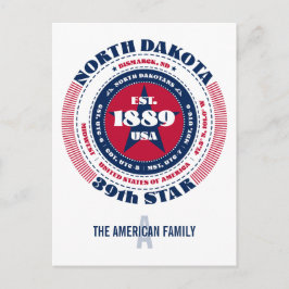 Postal Dakota del Norte, Bismarck, ND, Patriótico, Monogr