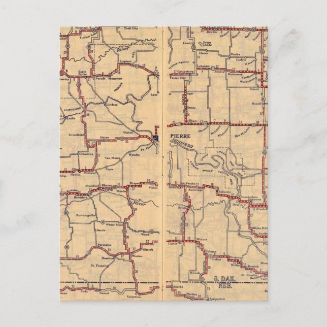 Postal Dakota del Sur (Anverso)