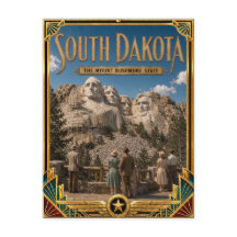 Dakota del Sur Arte Deco Vintage Edad de Oro