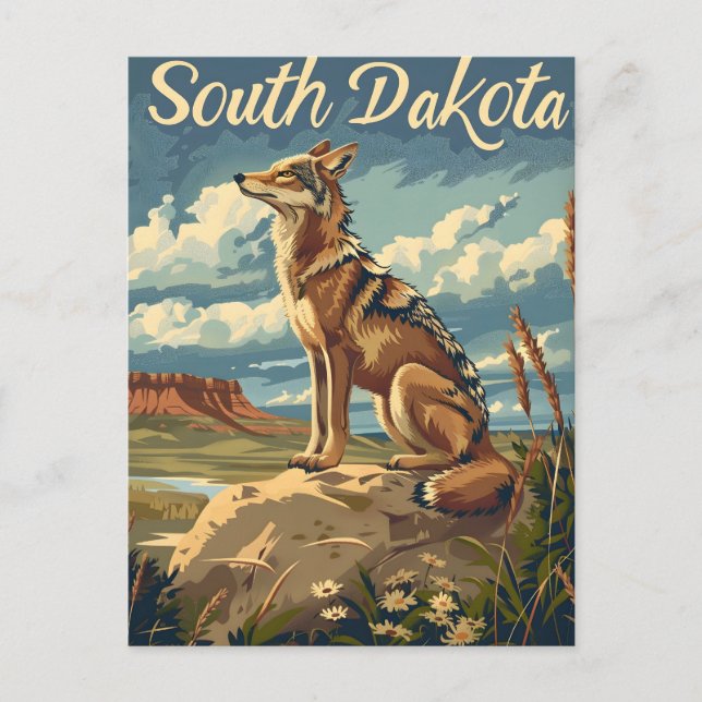 Postal Dakota del Sur Coyote (Anverso)
