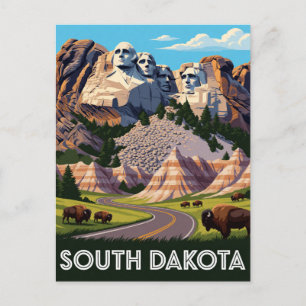 Postal Dakota del Sur USA Black Hills Badlands Viajes 🌾