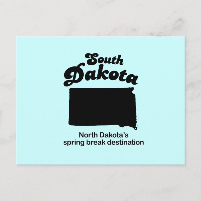 Postal Dakota del Sur - vacaciones de primavera de Dakota (Anverso)