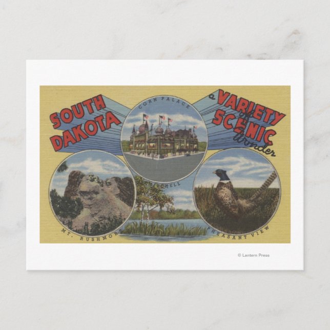 Postal Dakota del Sur - Variedad de Maravilla Escénica (Anverso)