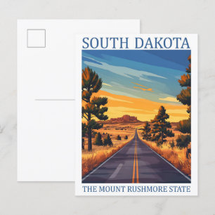 Postal Dakota del Sur: Viajes del estado de Mount Rushmor