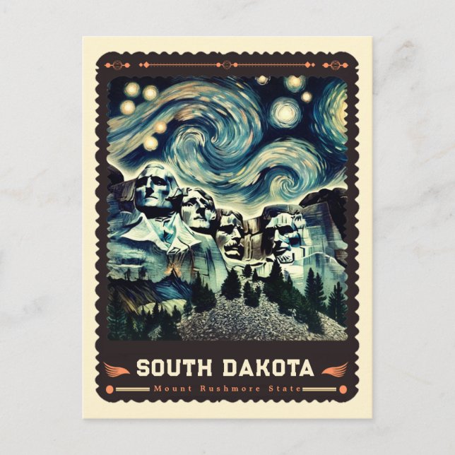 Postal Dakota del sur | Vincent Van Gogh Inspired (Anverso)
