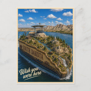 Postal Dakota del Sur   Wish You Were Here   State Series