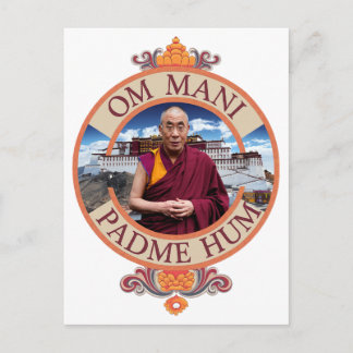 Postal Dalai Lama Palacio Potala Om Mani Padme Hum